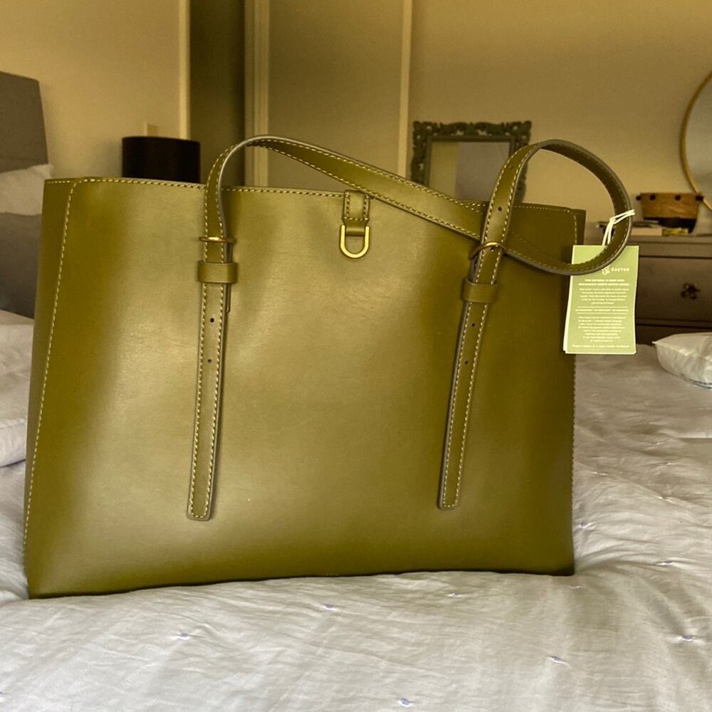 Fossil Cactus Leather Tote Bag